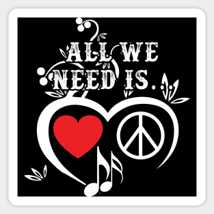 Love Music Peace Sticker